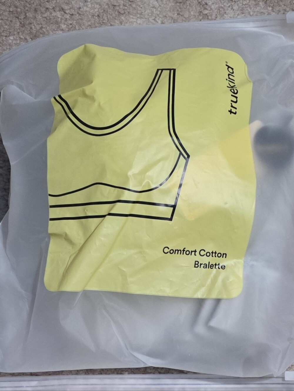 Truekind Comfort Cotton Bralette - Gray